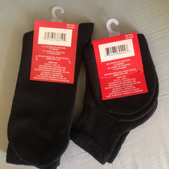 NWT womens pair of black ankle & calf length diabetic socks size 5-9 - Picture 3 of 7